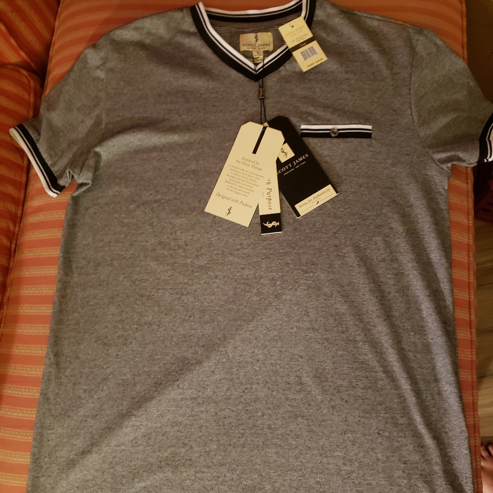 SCOTT JAMES POLO STYLE SHIRT NWT SIZE L